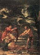ROSA, Salvator Odysseus and Nausicaa st oil on canvas